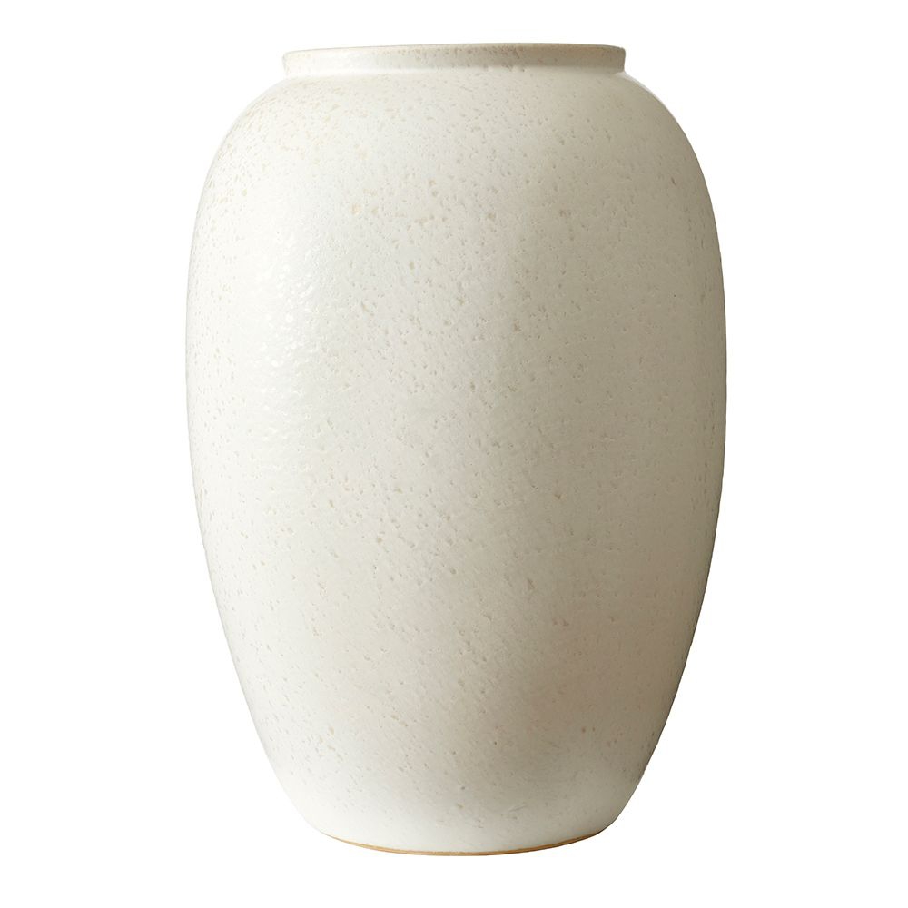 Bitz - Steingut Vase - 50 cm - Matt Creme