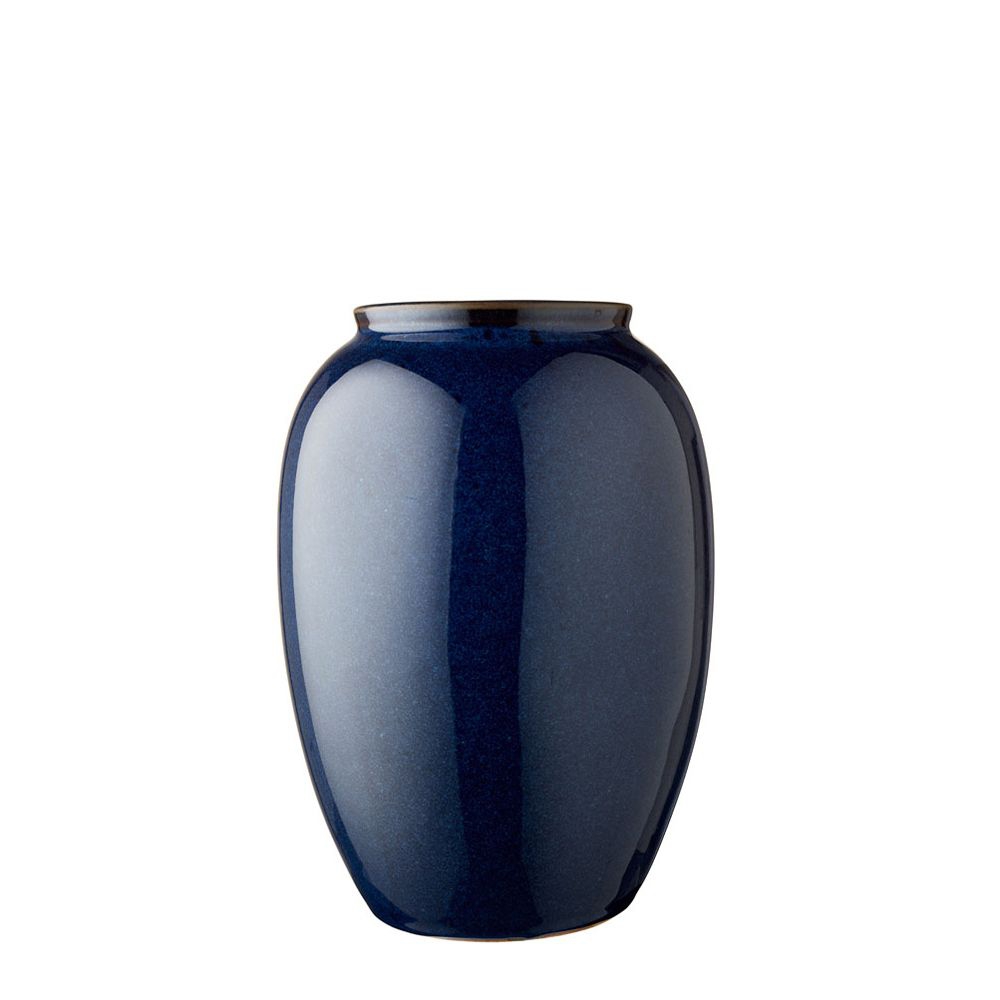 Bitz - Steingut Vase - 25 cm - Dunkelblau
