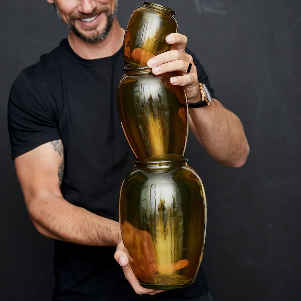 Bitz - Kusintha Vase - 13cm -  amber Bitz - Kusintha Vase - 13cm -  amber