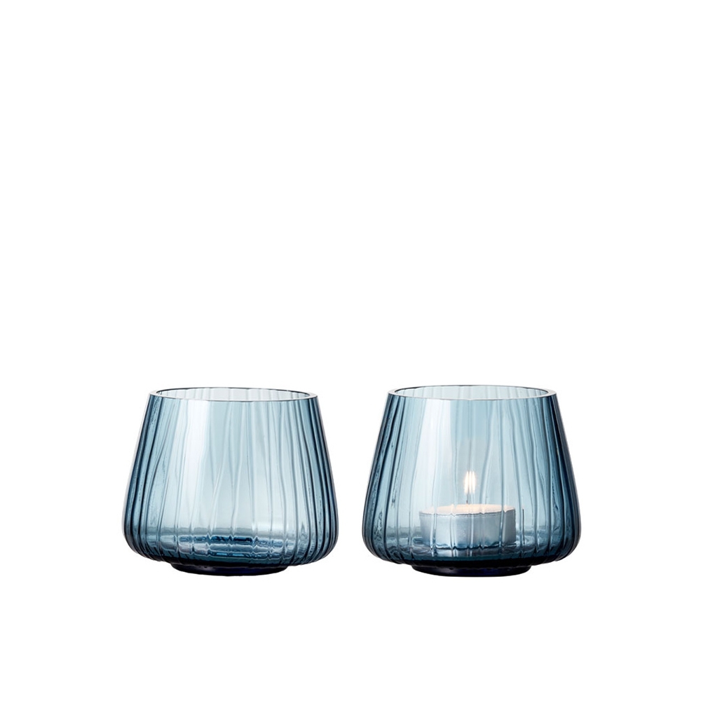 Bitz - Kusintha Teelichthalter - 2er Set - Dunkelblau Bitz - Kusintha Teelichthalter - 2er Set - Dunkelblau