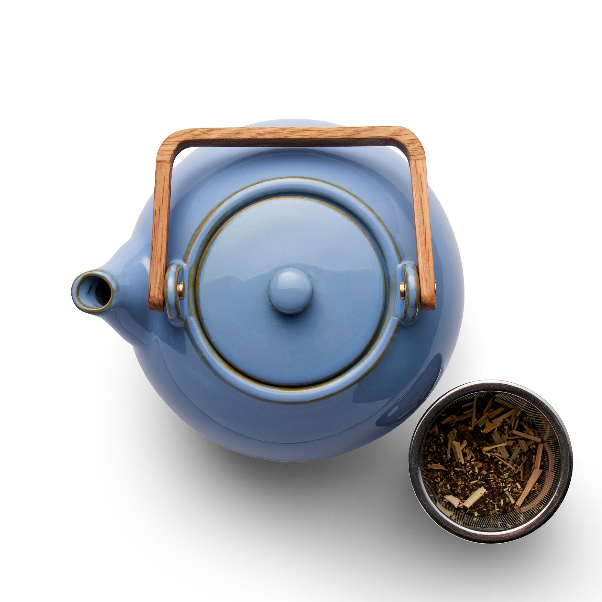 Bitz - Teapot with tea strainer - 1.2 L -  Shiny Ocean Bitz - Teapot with tea strainer - 1.2 L -  Shiny Ocean