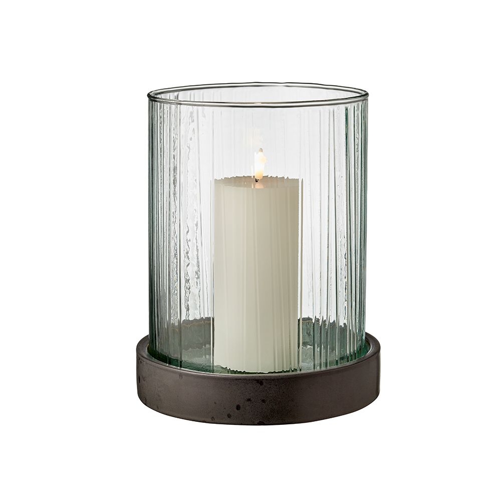 Bitz - Hurricane mit LED Kerze - 24 cm - Grün Bitz - Hurricane mit LED Kerze - 24 cm - Grün