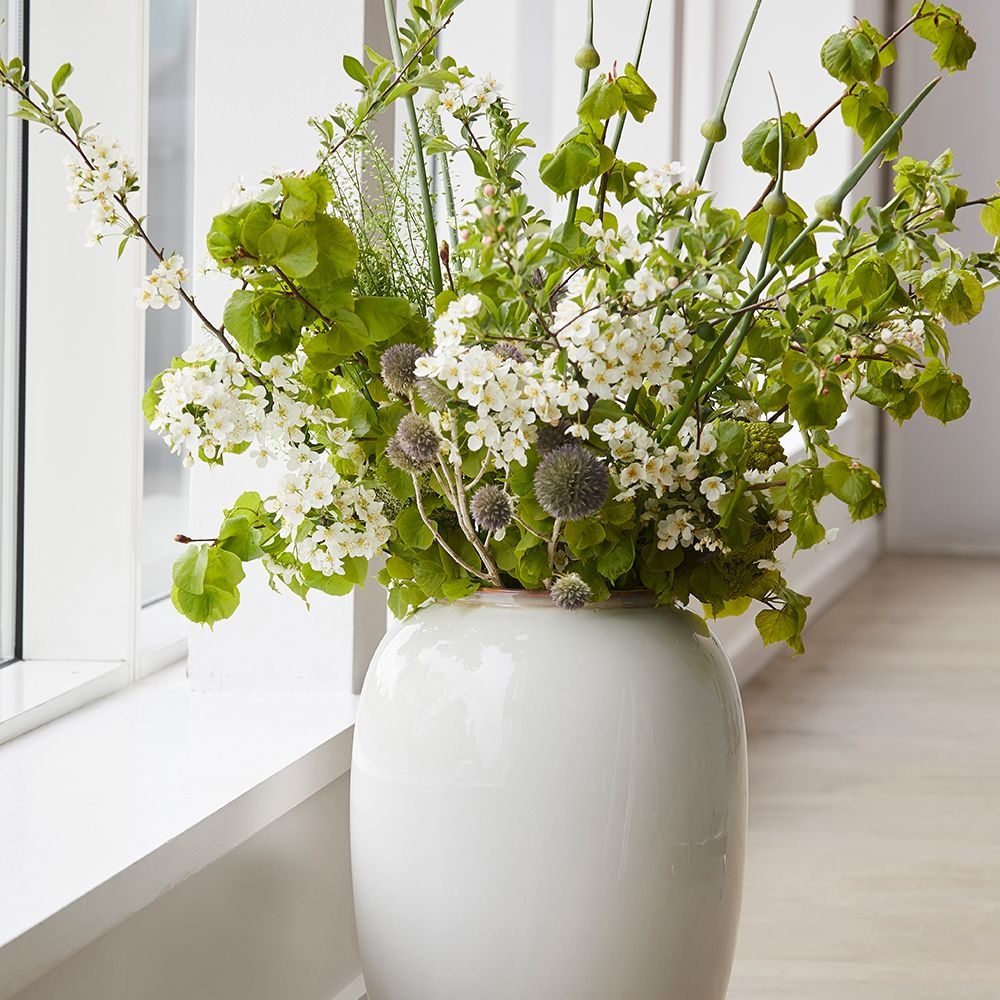 Bitz - Steingut Vase - 50 cm - Creme Bitz - Steingut Vase - 50 cm - Creme