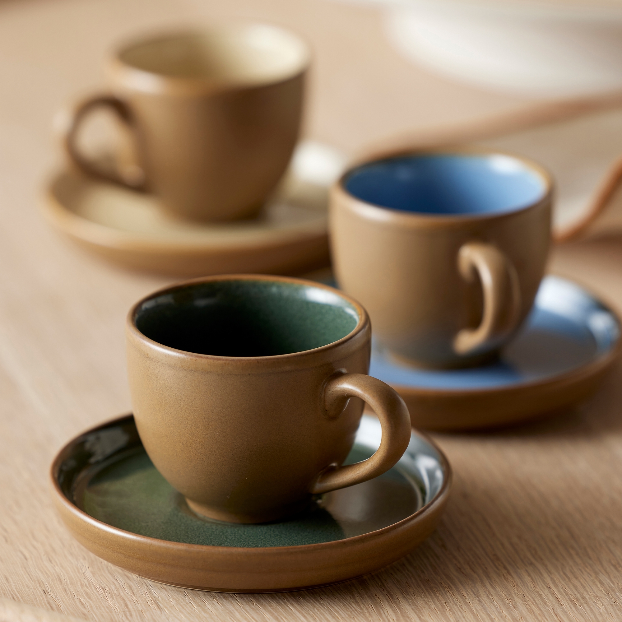 Bitz - Espressotasse mit Henkel und Untertasse - 7cl