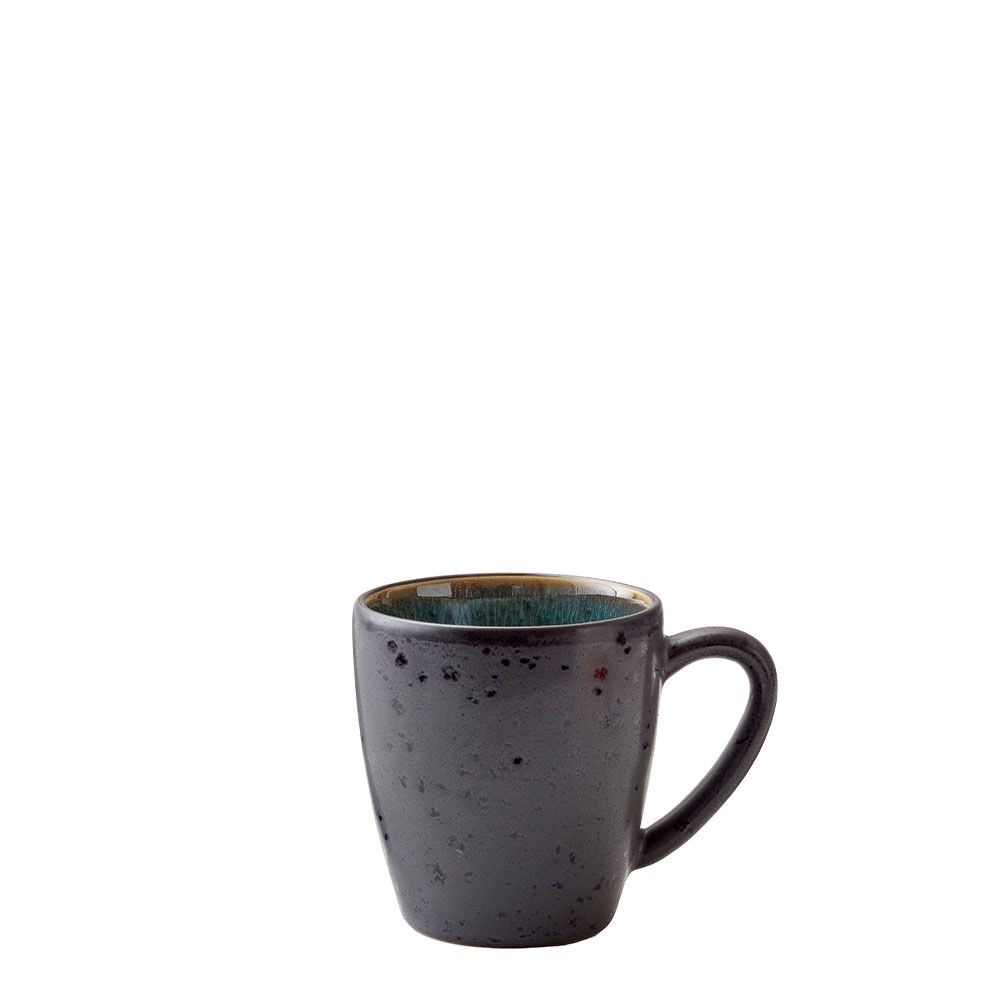 Bitz - Becher mit Henkel - 190 ml - Schwarz/Grün Bitz - Becher mit Henkel - 190 ml - Schwarz/Grün