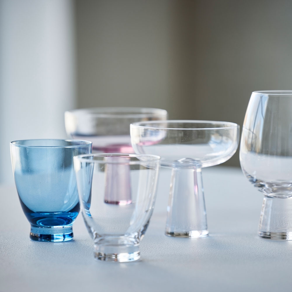 Bitz - Water glass Statue set - 250 ml - dark blue