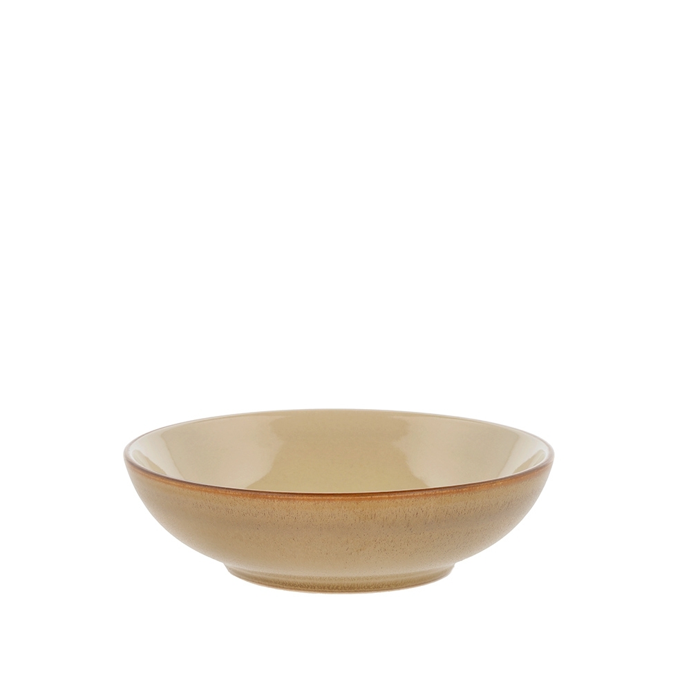 BITZ Piatto Fondo In Ceramica 20 Cm Crema Per Pasta E Insalata - Fatto A Mano, Stile Wabi-Sabi