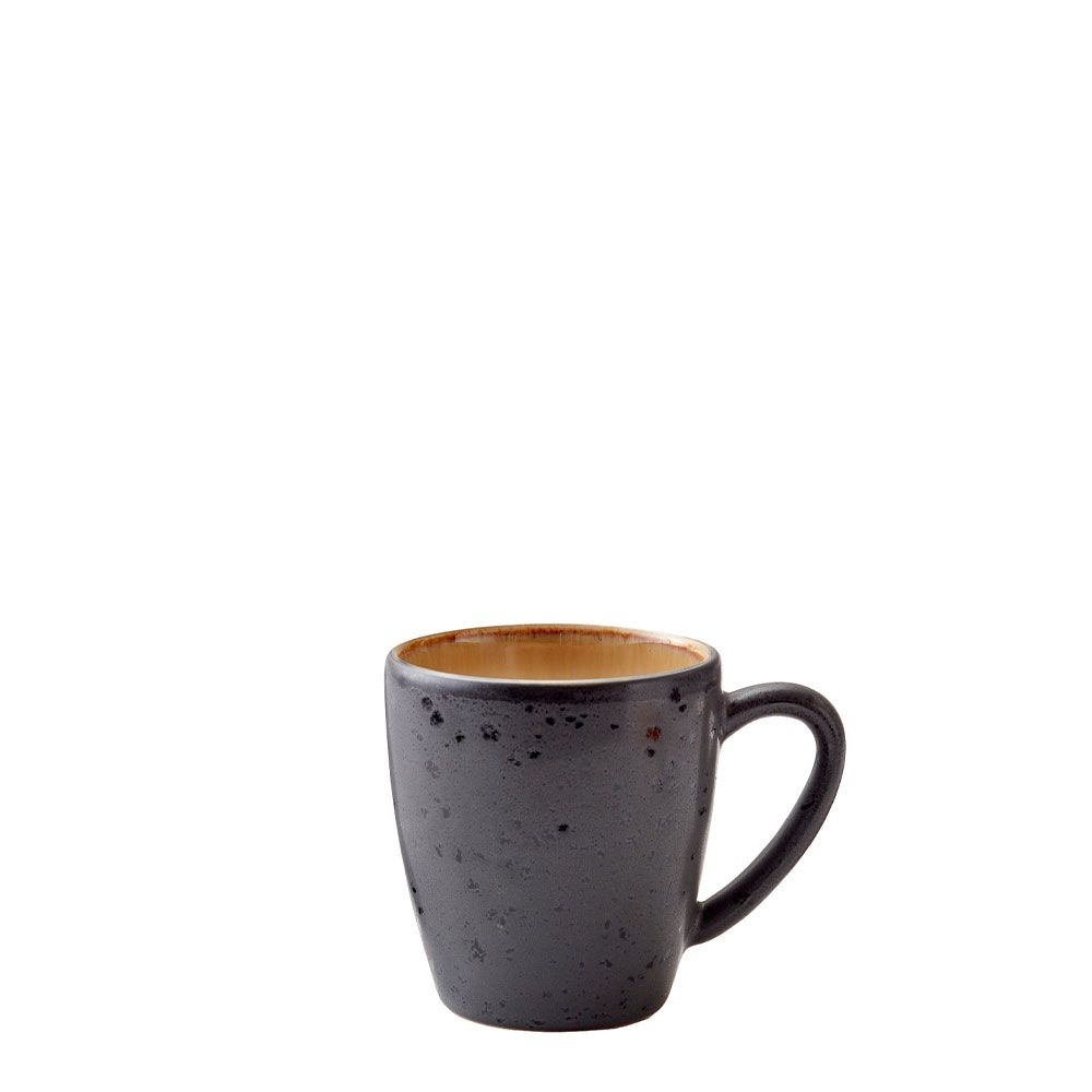Bitz - Mug with handle - 190 ml - black/amber Bitz - Mug with handle - 190 ml - black/amber