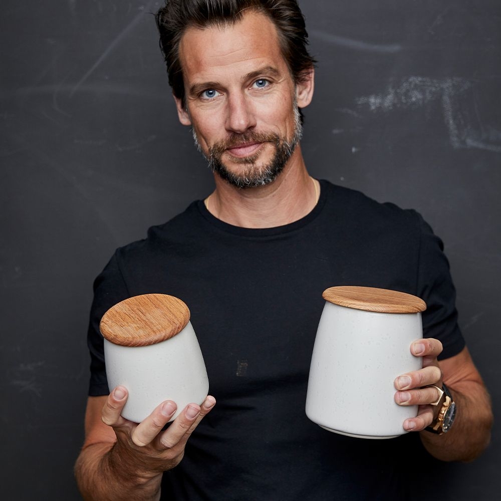 Bitz - Vorratsbehälter mit Deckel - 16,5 cm - Matt Creme Bitz - Vorratsbehälter mit Deckel - 16,5 cm - Matt Creme