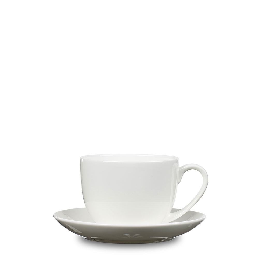 Bitz - Tasse mit Untersetzer - Bone White Porzellan Bitz - Tasse mit Untersetzer - Bone White Porzellan