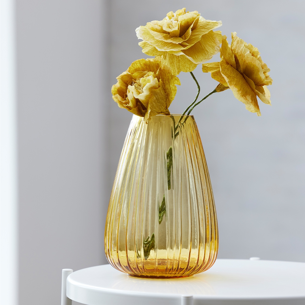 Bitz - Kusintha Vase - 22 cm - Amber