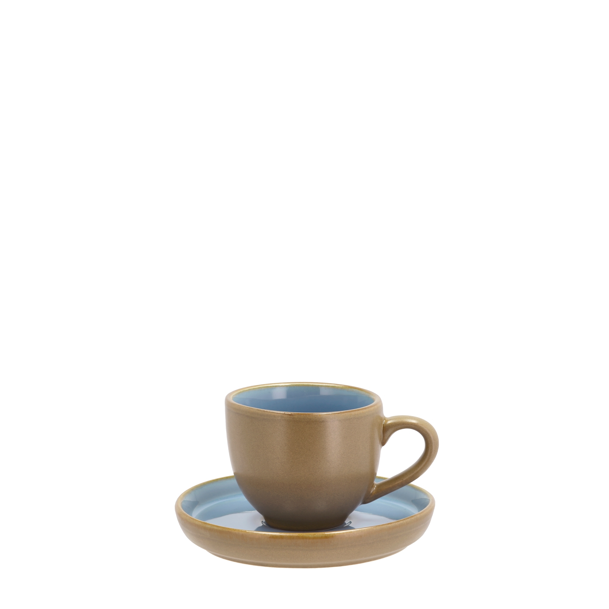 Bitz - Espressotasse mit Henkel und Untertasse - 7cl