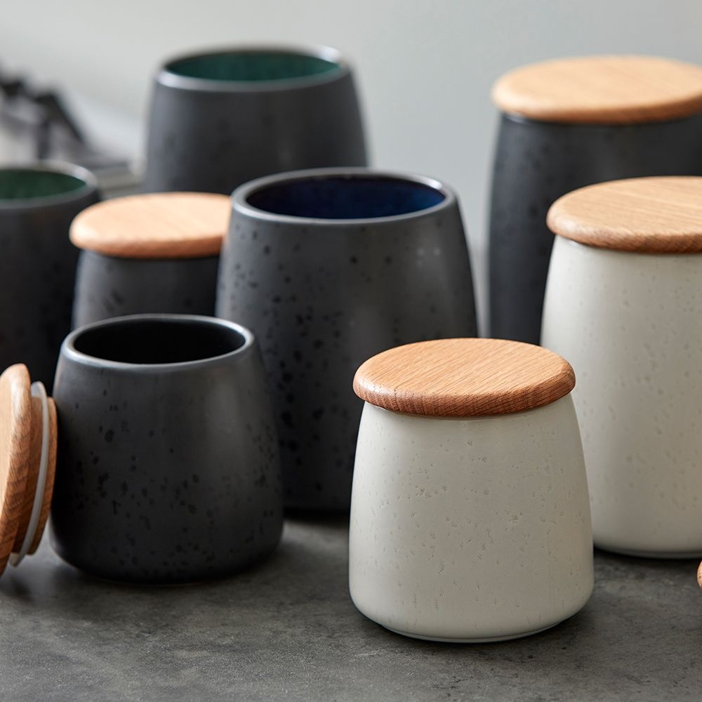 Bitz - Vorratsbehälter mit Deckel - 12 cm - Matt Creme Bitz - Vorratsbehälter mit Deckel - 12 cm - Matt Creme